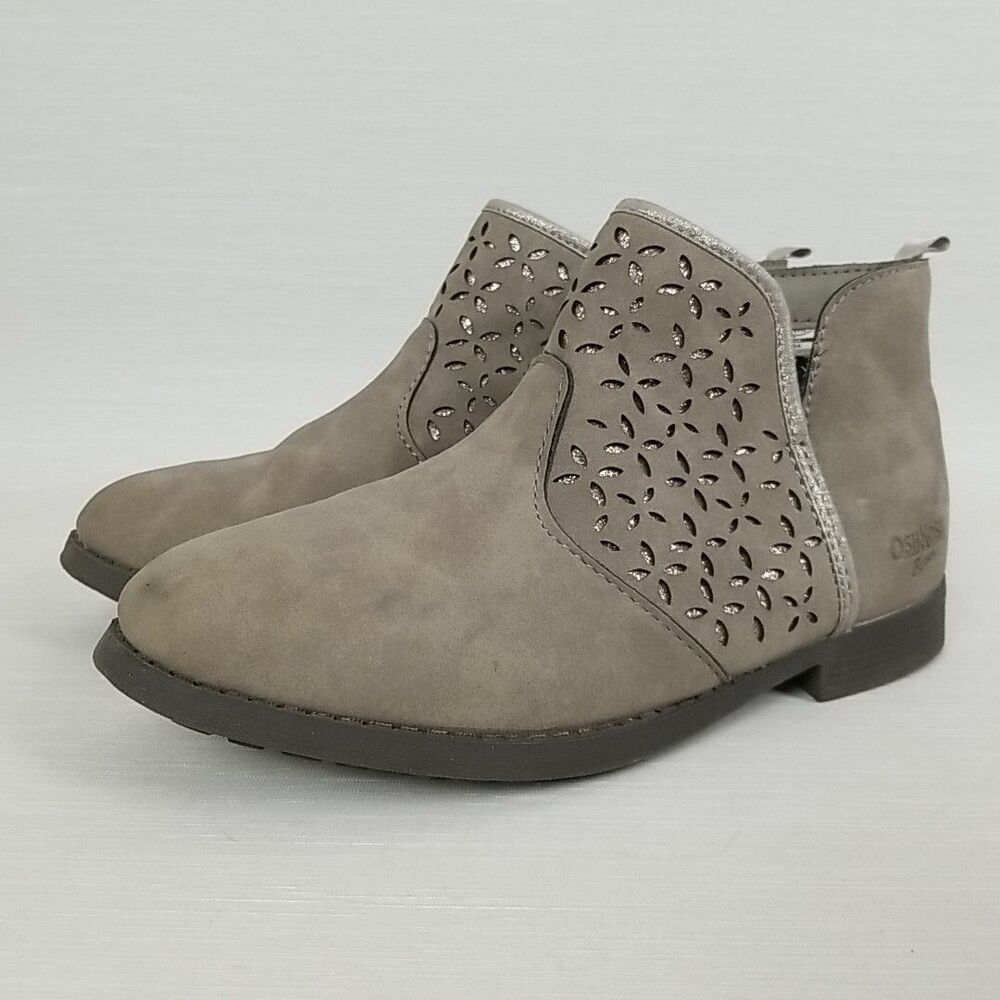OSHKOSH B’GOSH Estell Ankle Boots Size 3M Gray Glitter